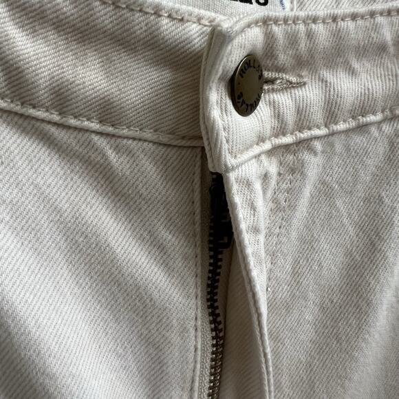 ROLLAS Original High Rise Straight Jeans Salt Color Cream Sz 28 Retro Pockets - Picture 6 of 10